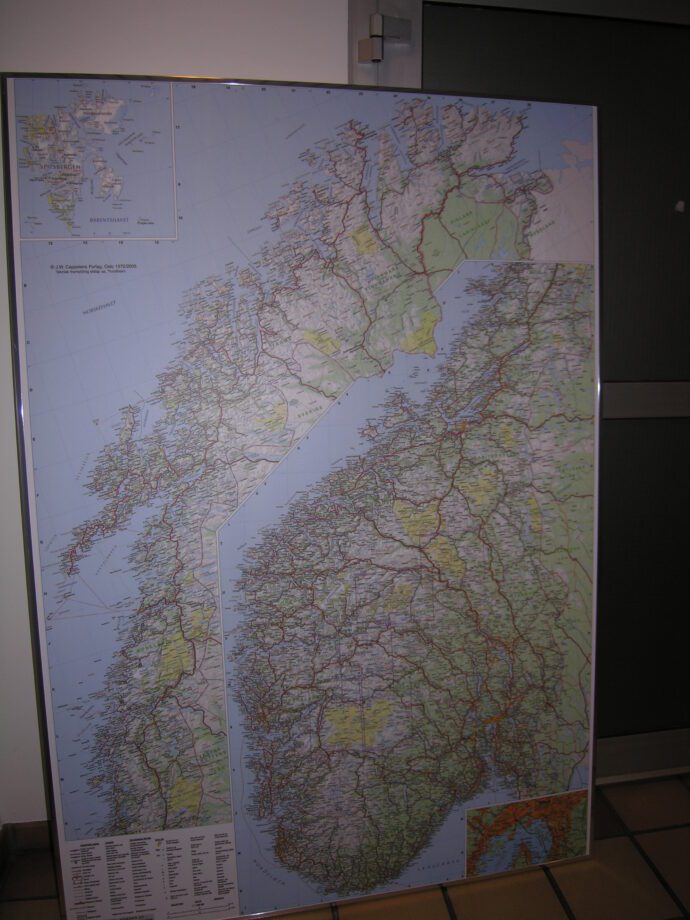 Norgeskart (stor-delt) laminert 120 x 175cm - Bilde 2