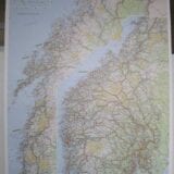 Norgeskart (standard delt) laminert 75 x 105cm