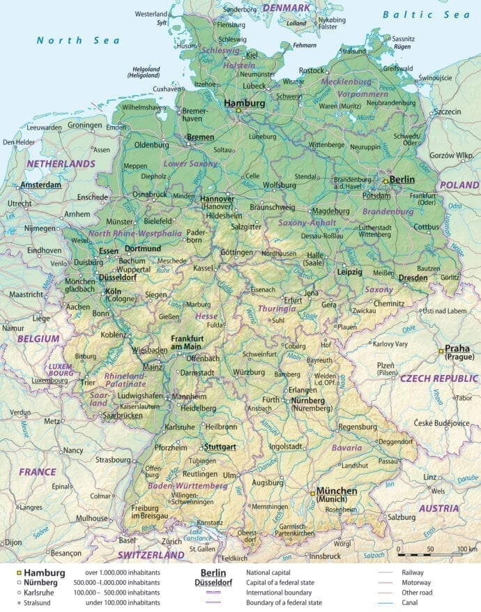 Benelux politisk veggkart laminert  100 x 136cm - Bilde 3